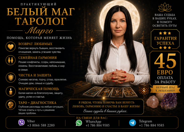 Фото  Практикующий Белый Маг и Таролог Марго | Любовь, Судьба, Защита